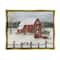 Stupell Industries Snowy Holiday Tree Farm Landscape Framed Floater Canvas Wall Art